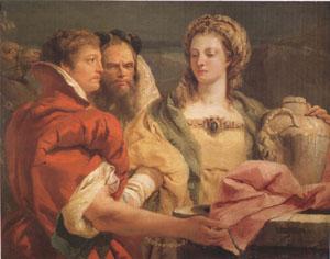 Giovanni Battista Tiepolo Rebecca at the Well (mk05) oil painting picture